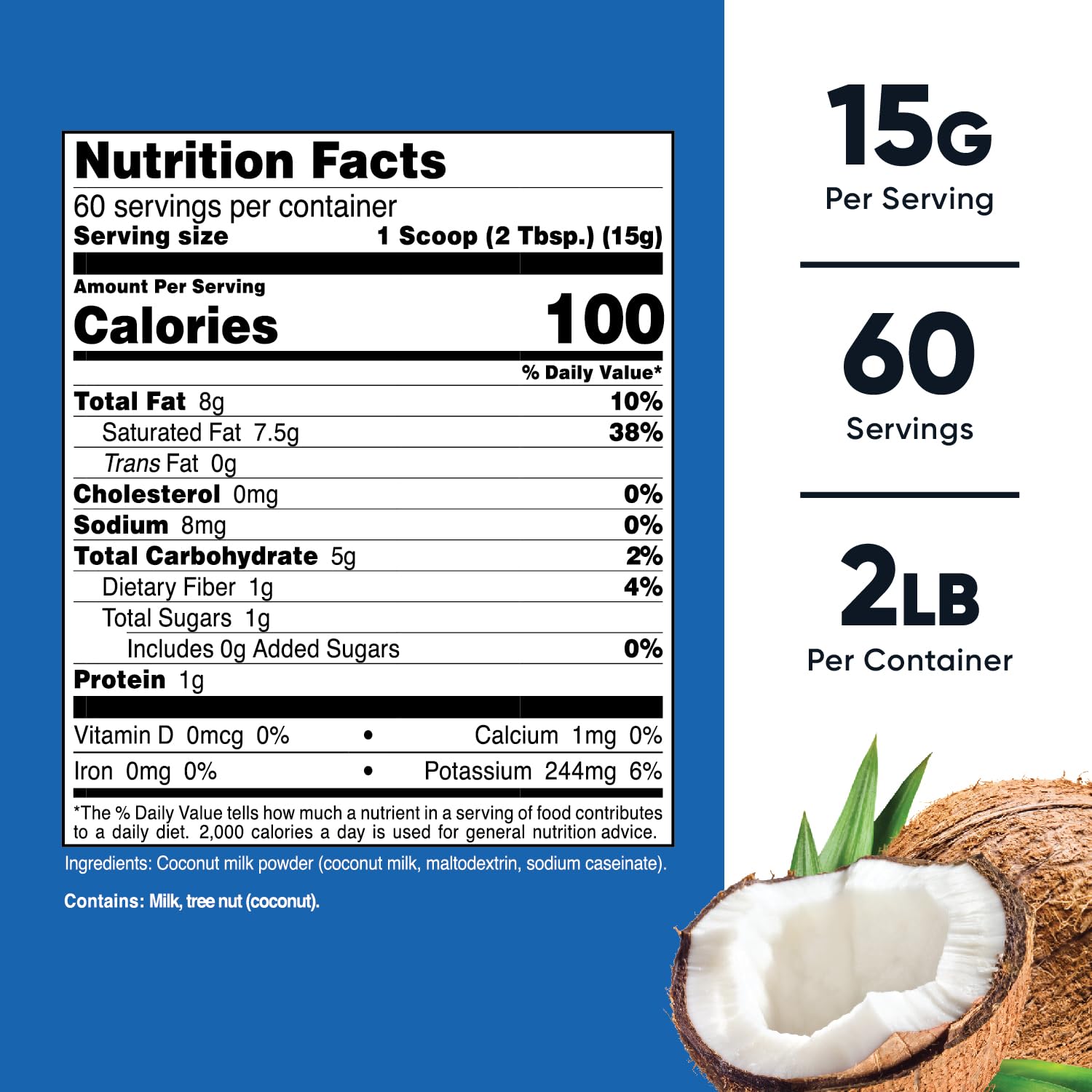 Nutricost Coconut Milk Powder 1LB - Image 2